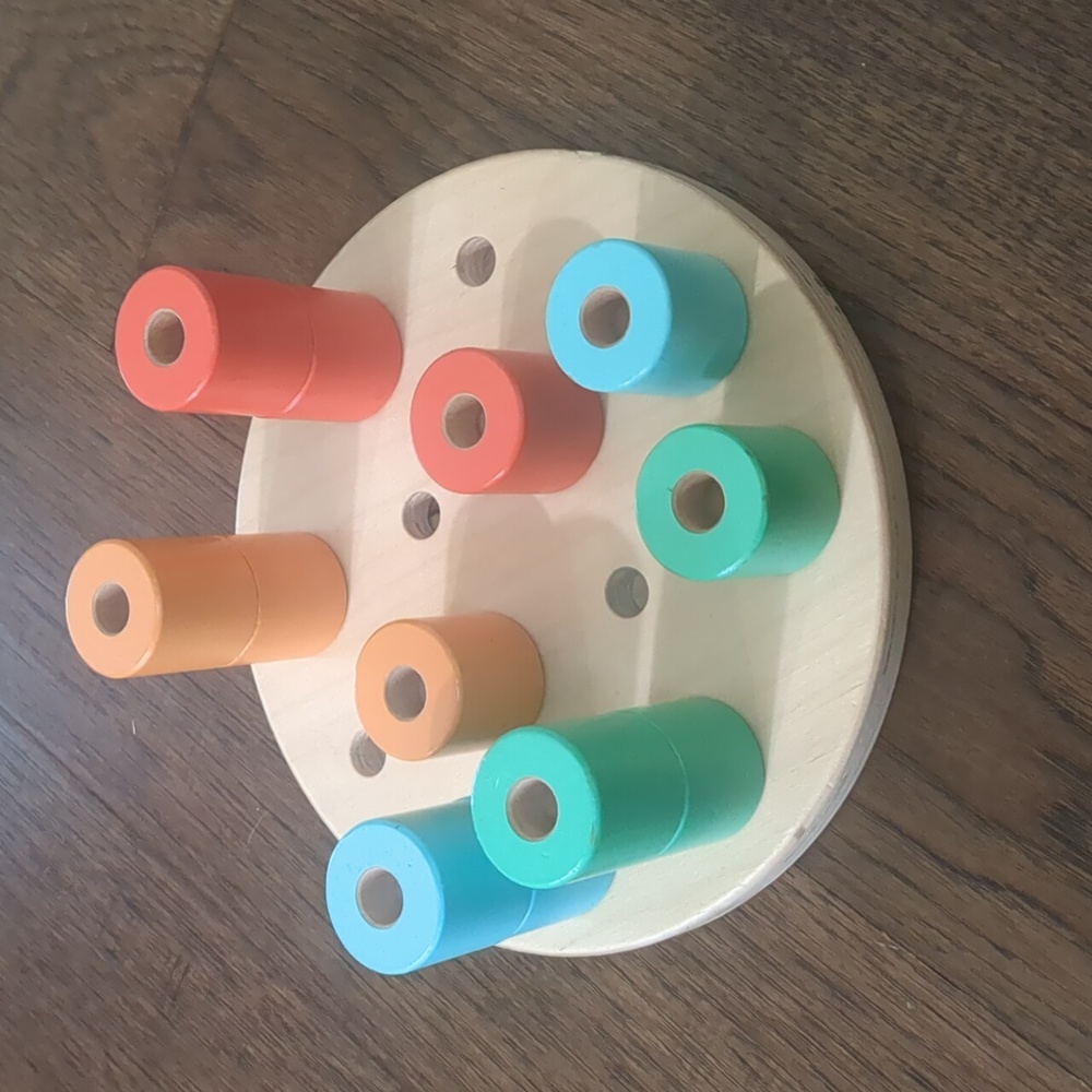 Stacking Toy with Colorful Rings